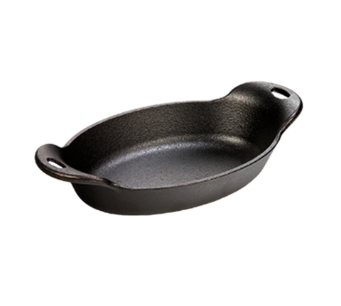 Lodge Manufacturing HM16OS 16 oz. Heat-Treated Cast Iron Oval Server