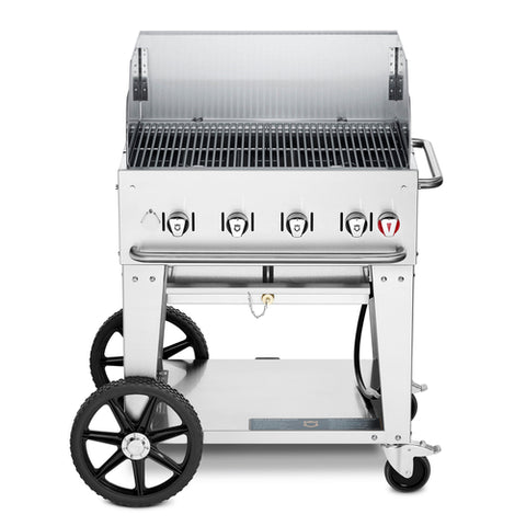 CV-MCB-30WGP Crown Verity 30" Mobile Outdoor Charbroiler Includes Wind Guards, LP