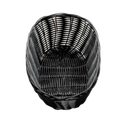 2476 Tablecraft 10" x 6-1/2" x 3" Black Oval Ratten Basket-Tablecraft Products