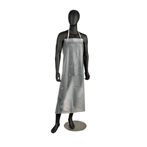 San Jamar 614DVA Clear Vinyl Dishwashing Apron, 12 Mil Bib Style