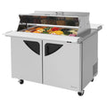 TST-48SD-18-N-DS Turbo Air 48" 2 Door Mega Top Sandwich/Salad Prep Table w/ Dual Sided Lids-Turbo Air