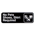 4523 Vollrath Shirt Required Sign, No Pets/Shoes - Each-VOLLRATH COMPANY