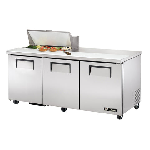 True Manufacturing TSSU-72-08-HC 72" Sandwich/Salad Prep Table with Refrigerated Base