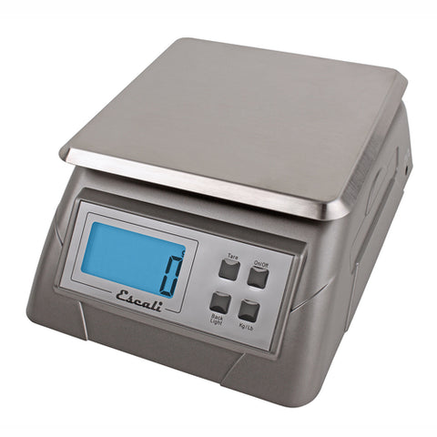 SCDG13 San Jamar Escali 13 Lb. Square Stainless Steel Digital Scale w/ Removable Platform