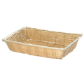 1192W Tablecraft 18" x 12-3/8" x 3-1/8" Beige Rectangular Rattan Basket-Tablecraft Products