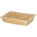 1189W Tablecraft 16-3/8" x 11-3/8" x 3" Beige Rectangular Rattan Basket-Tablecraft Products