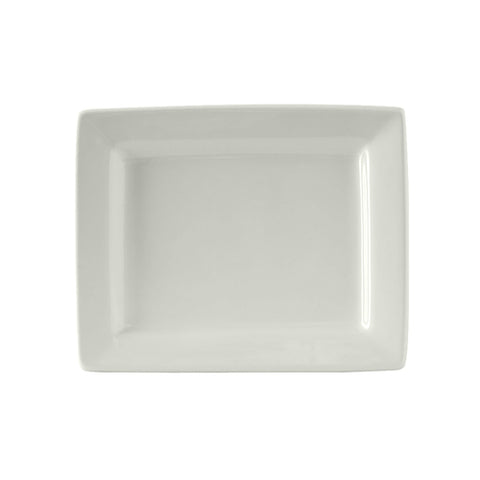 Tuxton China BWH-0703 7" x 5-1/2" White Rectangular China Plate