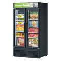 TGF-35SD-N Turbo Air 39.5" Black 2-Section Display Freezer w/ Swing Doors-Turbo Air