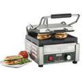 WPG150 Waring 9-3/4" x 9-1/4" Grooved Top & Bottom Panini Sandwich Grill-Waring