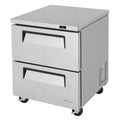 TUR-28SD-D2-N Turbo Air 28" 2 Drawer Super Deluxe Undercounter Refrigerator-Turbo Air