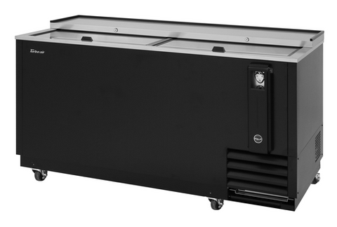 TBC-65SB-N6 Turbo Air 65" 2-Section Black Bottle Cooler