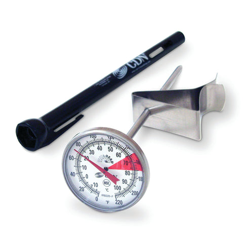CDN IRB220-F-6.5 ProAccurate Insta-Read Beverage and Frothing Thermometer with 6.5-Inch Stem