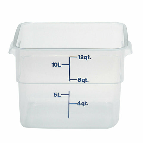 Cambro 12SFSPP190 CamSquares 12 Qt. Translucent Square Polypropylene Food Storage Container