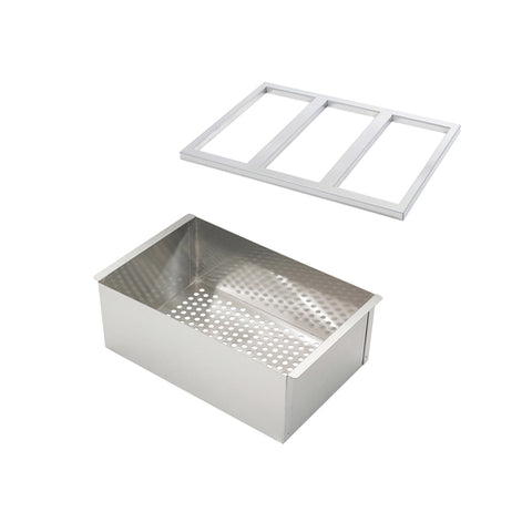 Krowne KR-504 Royal Series Wine Bottle Insert with Perforated Stainless Bin for 12" Underbar Ice Bin
