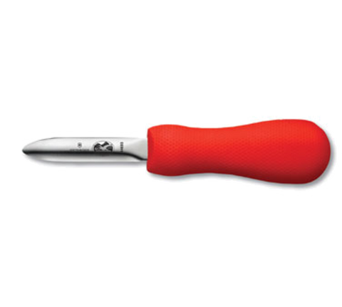 7.6399.3 Victorinox 2-3/4" Stainless Steel New Haven Style Oyster Knife w/ Red SuperGrip Handle-Victorinox Swiss Army