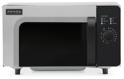 Amana RMS10DSA Commercial Countertop Microwave Oven, 0.8 cu ft, 1000W, Dial Controls, 120V