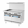 TARG-2B36G Turbo Air 48" 2-Burner Gas Range & Griddle Top w/ (2) Ovens-Turbo Air
