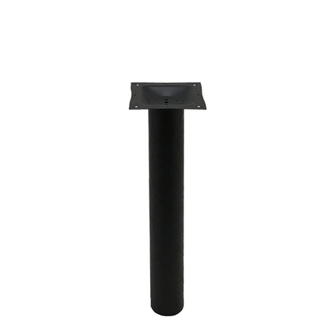 Oak Street Manufacturing SSBLS4-STD Table Base Column, 4 in Dia, 27 in Dining Height, Black Finish