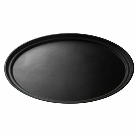 Cambro 2900CT110 Camtread Non-Skid Oval Serving Tray, 29" x 24\" Black