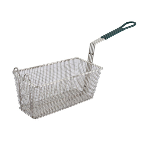 FB-30 Winco Heavy-Duty Fry Basket w/ 10" Green Handle-WINCO