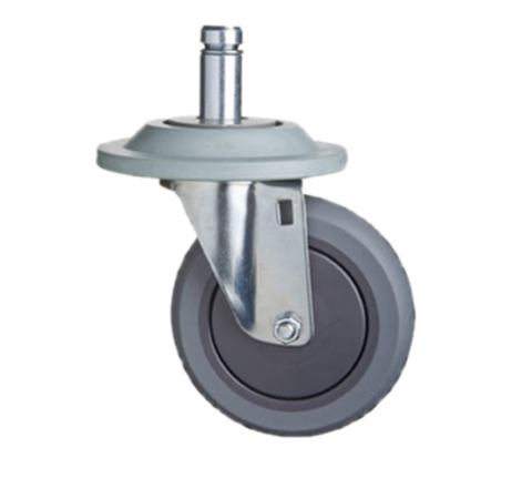 1880 Hospitality FTPRCST5 Focus Foodservice 5" Diameter Swivel Caster Set with Brake and Bumper
