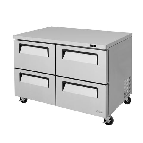Turbo Air TUF-48SD-D4-N Super Deluxe 48" Two-Section Undercounter Freezer with Four Drawers