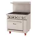 C-RO6-NG Migali 36" 6-Burner Range w/ (1) Oven - NG-Migali Industries