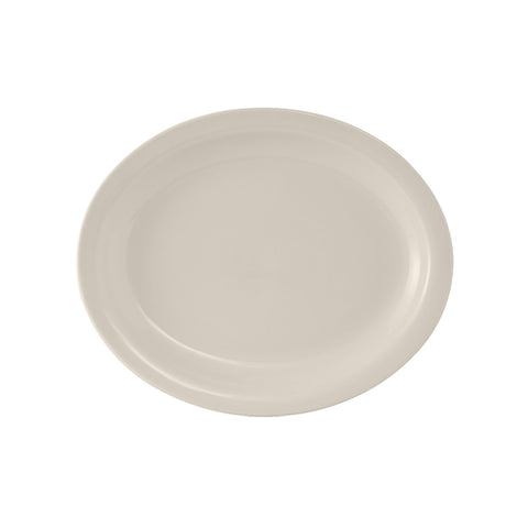 Tuxton China TNR-040 Nevada 7-1/8" x 5-3/4" Oval Narrow Rim Platter