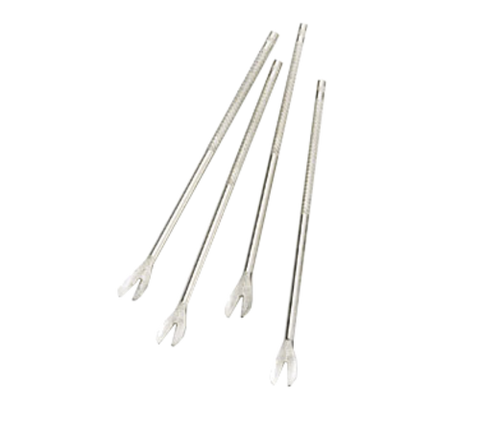 TableCraft Products 522 5-3/4" Chrome Plated Shellfish Forks, 4/Pack