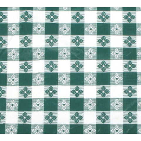 Winco TBCO-90G Green Rectangular Tablecloth, PVC with Cotton Lining, 52" x 90"
