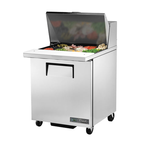 True Manufacturing TSSU-27-12M-C-HC 27" Mega-Top Solid Door Sandwich/Salad Prep Table with Hydrocarbon Refrigerant