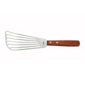 FST-6 Winco 6-3/4" x 3-1/4" Fish Spatula w/ Wood Handle-WINCO