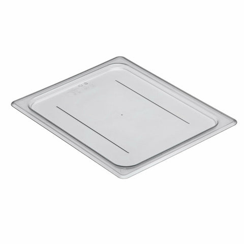 Cambro 20CWC135 Camwear 1/2 Size Clear Polycarbonate Flat Lid