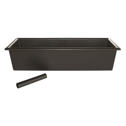 Winco CR-760 Bar Maid Bar Drain Tray with Drain Tube, Black