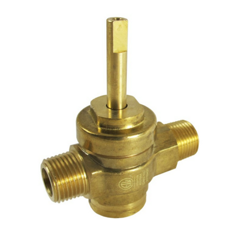 WR-GV GSW Copper Gas Valve w/ Handle for Commercial Wok Range - 1/2" NPT X 1/2" NPT 1/2 PSI