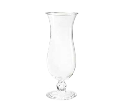 G.E.T. Enterprises HUR-1-CL 15 oz. Clear Polycarbonate Hurricane Glass, 8" Tall