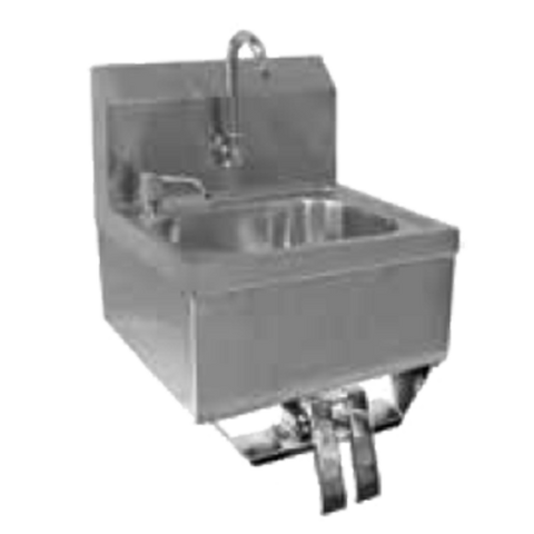 GSW USA HS-1615K Knee Operated Wall Mount Hand Sink with Faucet and Soap Dispenser
