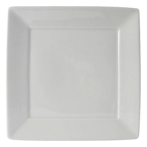 Tuxton China BWH-1016 10 1/8" White Square DuraTux China Plate