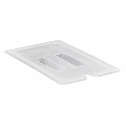 Cambro 30PPCHN190 1/3 Size Translucent Polypropylene Food Pan Cover with Handle and Spoon Notch