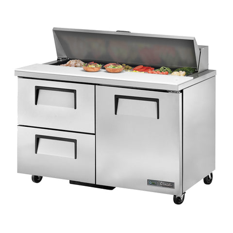 TSSU-48-12D-2-HC True 48" 1-Door 2-Drawer Refrigerated Sandwich/Salad Prep Table