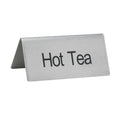 SGN-101 Winco "Hot Tea" Stainless Steel Tent Sign-WINCO