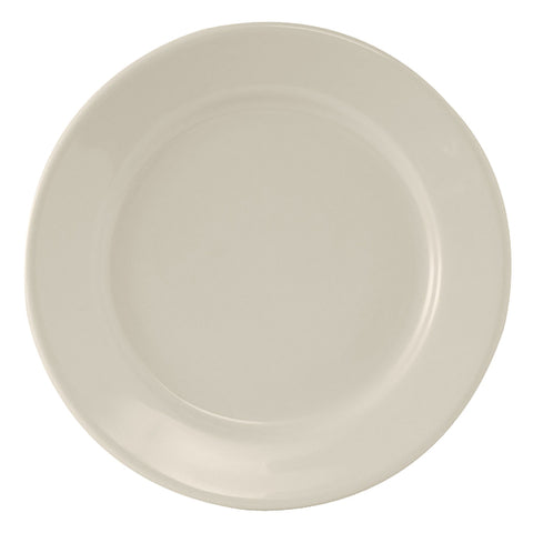 TRE-016 Tuxton Reno 10-1/2" Eggshell Wide Rim China Plate