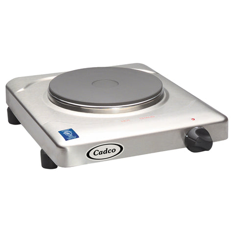 Cadco KR-S2 Single-Burner Cast Iron Electric Hot Plate, 120V