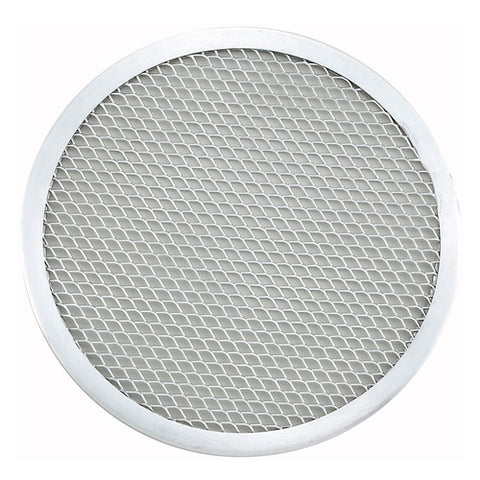 Winco APZS-7 7" Round Seamless Aluminum Pizza Screen