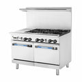 TARG-12G6B Turbo Air 48" 6-Burner Gas Range & Griddle Top w/ (2) Ovens-Turbo Air