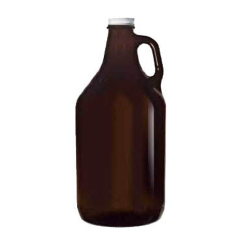 Libbey Glass 70217 64 oz. Amber Growler with Lid