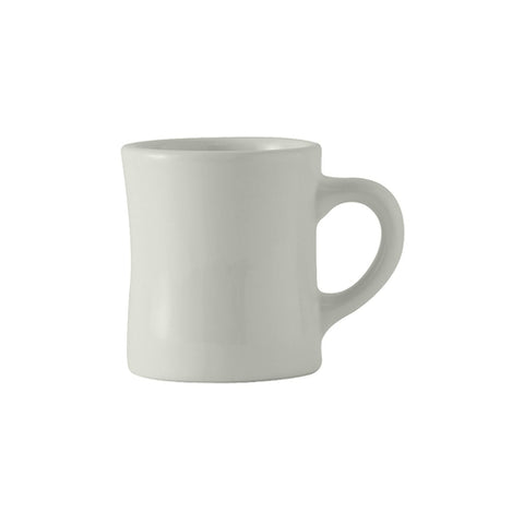 Tuxton BWM-090B 9 oz. White China Diner Mug