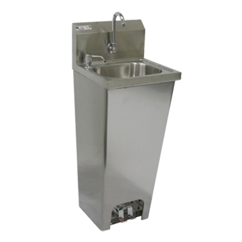 GSW USA HS-1615F Foot Operated Stainless Steel Hand Sink with No Lead Faucet and Soap Dispenser