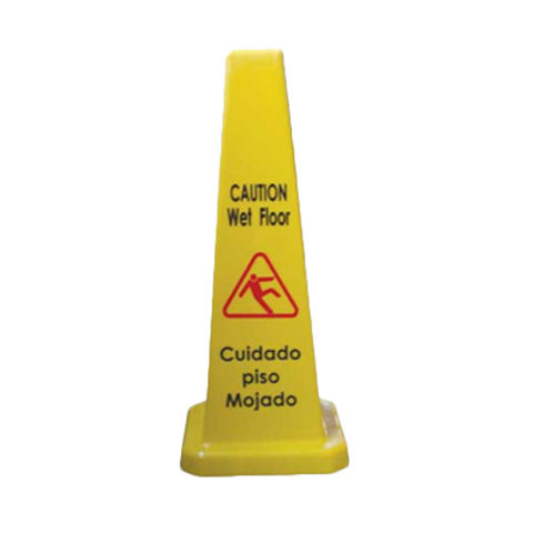 PLWFC027 Thunder Group Cone-Shaped "Caution Wet Floor" Safety Floor Sign-Thunder Group
