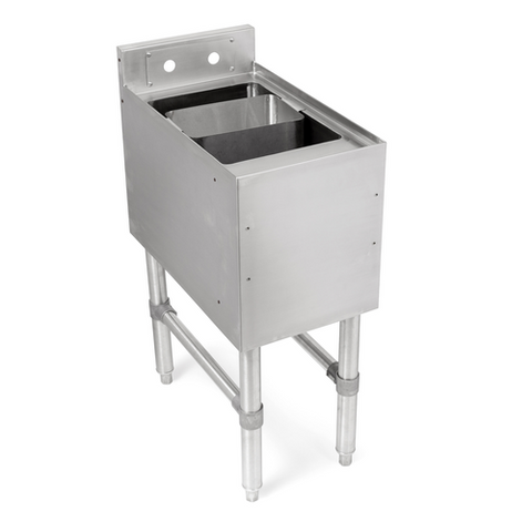 John Boos UBDS-1812-X Underbar Dump Sink, 12"W x 18"D x 32-1/2"H, 1-Compartment